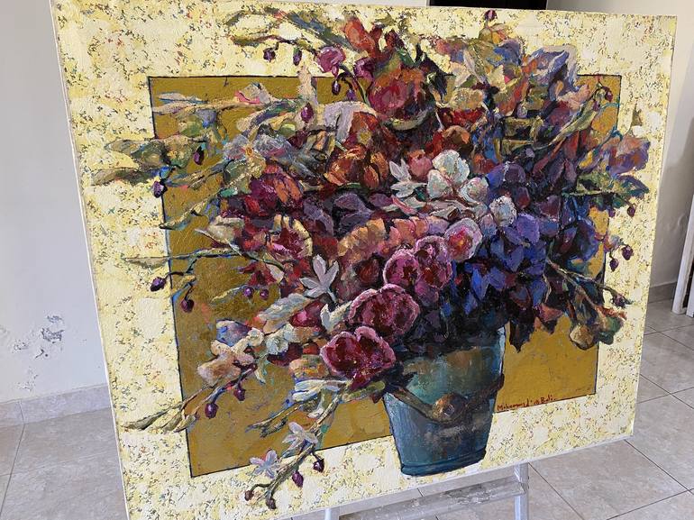 Original Floral Painting by Mohammed Harahap