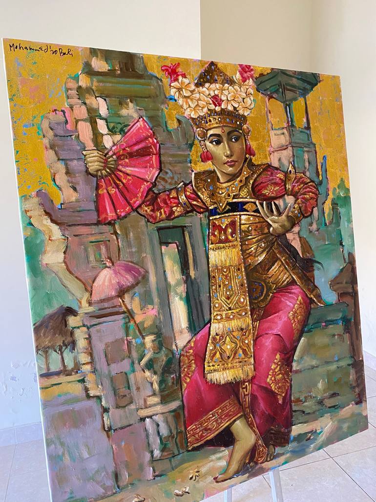 Original Realism People Painting by Mohammed Harahap