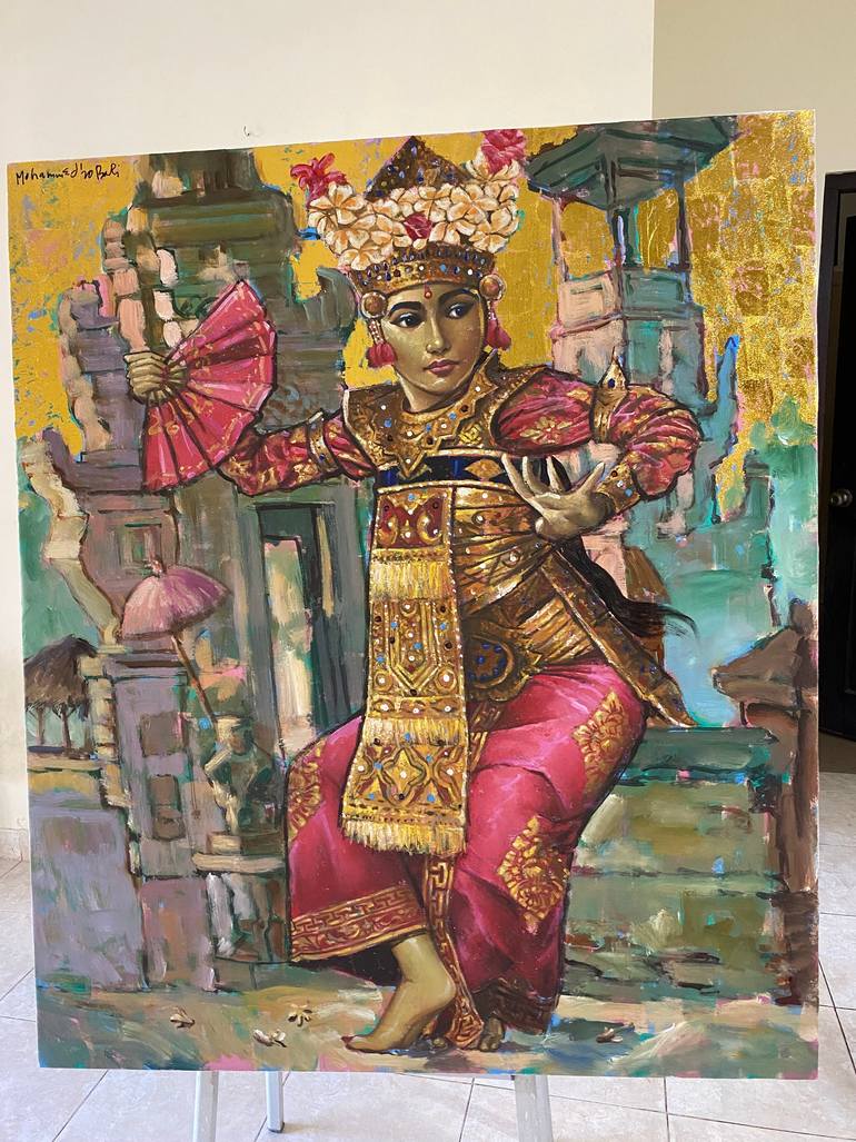 Original Realism People Painting by Mohammed Harahap