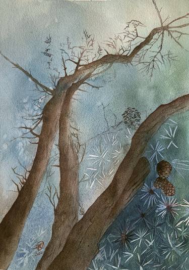 Original Figurative Tree Paintings by Aline Demarais