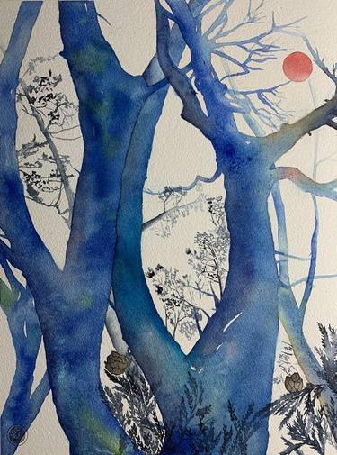 Original Art Deco Tree Paintings by Aline Demarais