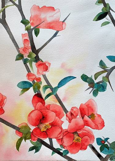 Original Floral Paintings by Aline Demarais