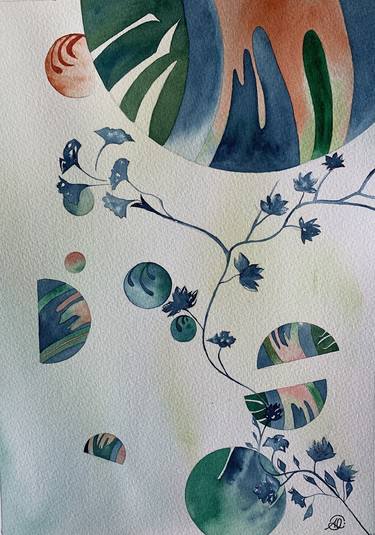 Print of Abstract Expressionism Botanic Paintings by Aline Demarais