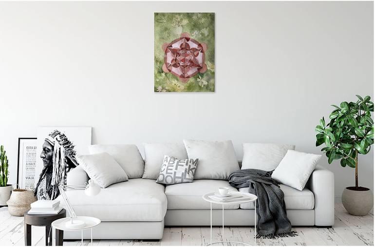 Original Abstract Geometric Painting by Aline Demarais