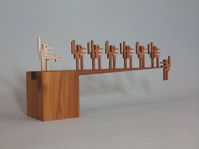 Original Abstract Cartoon Sculpture by Sheraya Berlin