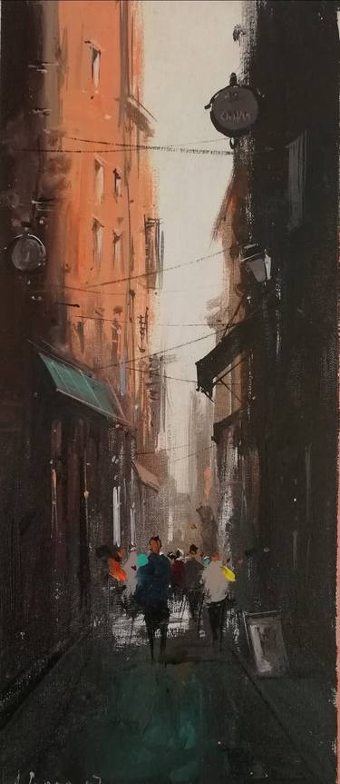 Original Expressionism Cities Paintings by Zorayr Hakobyan