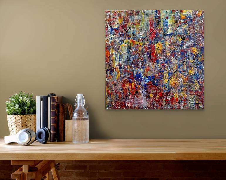 Original Abstract Expressionism Abstract Painting by PastelArt Igor Kotnik