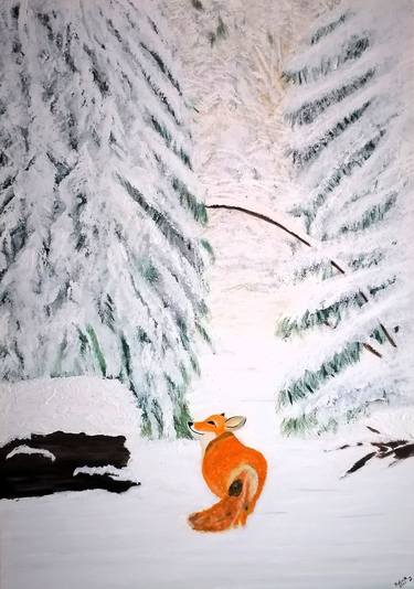 Fox in the snow thumb