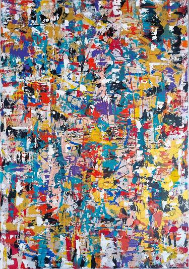 Original Abstract Expressionism Abstract Painting by Pastelart Igor Kotnik