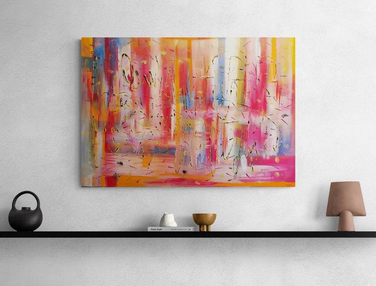 Original Abstract Expressionism Abstract Painting by PastelArt Igor Kotnik