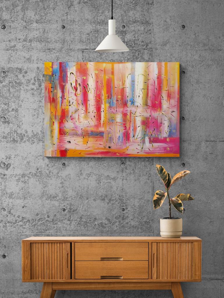 Original Abstract Expressionism Abstract Painting by PastelArt Igor Kotnik