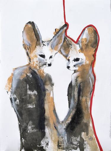 Print of Figurative Love Paintings by Larysa Zhuravska