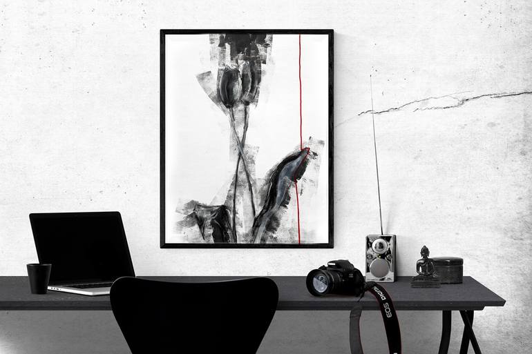 Original Abstract Expressionism Botanic Painting by Lara Zhuravska