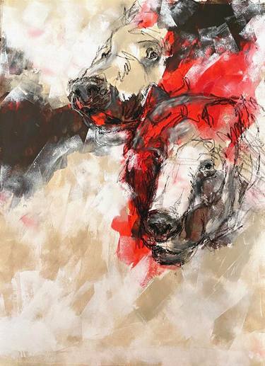 Original Abstract Animal Paintings by Larysa Zhuravska