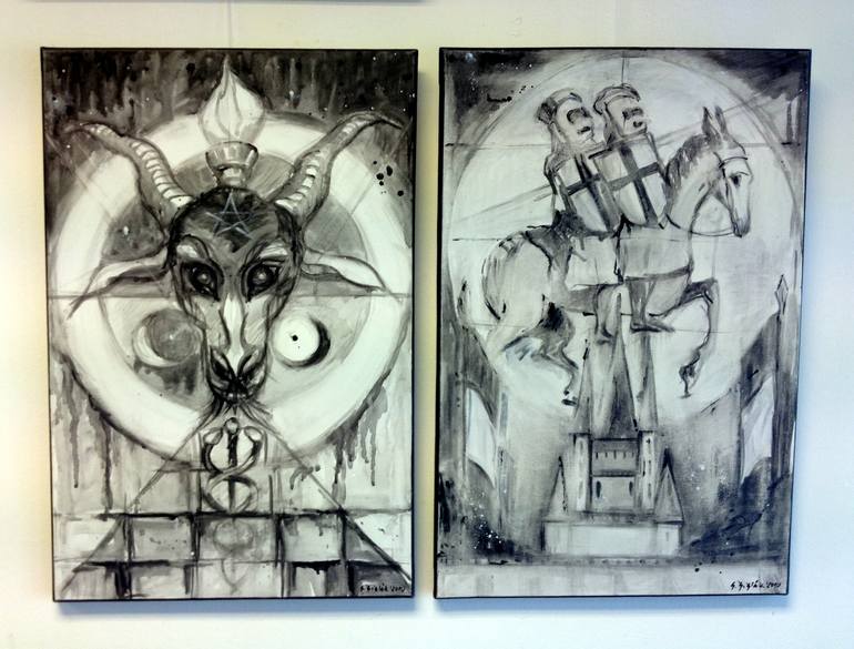 Original Documentary Religion Painting by Stanislav ŠIšLák