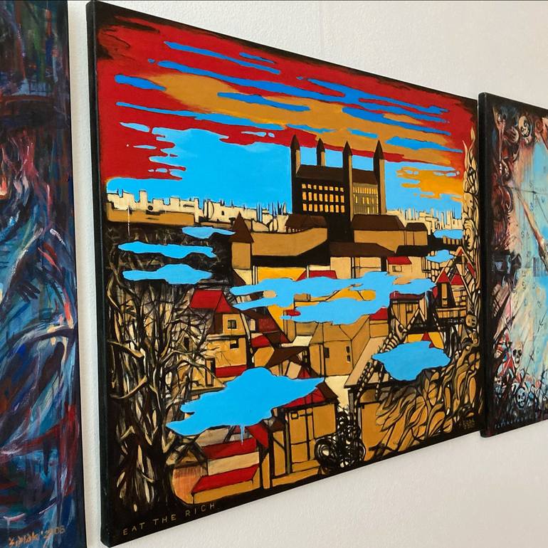 Original Modernism Politics Painting by Stanislav ŠIšLák