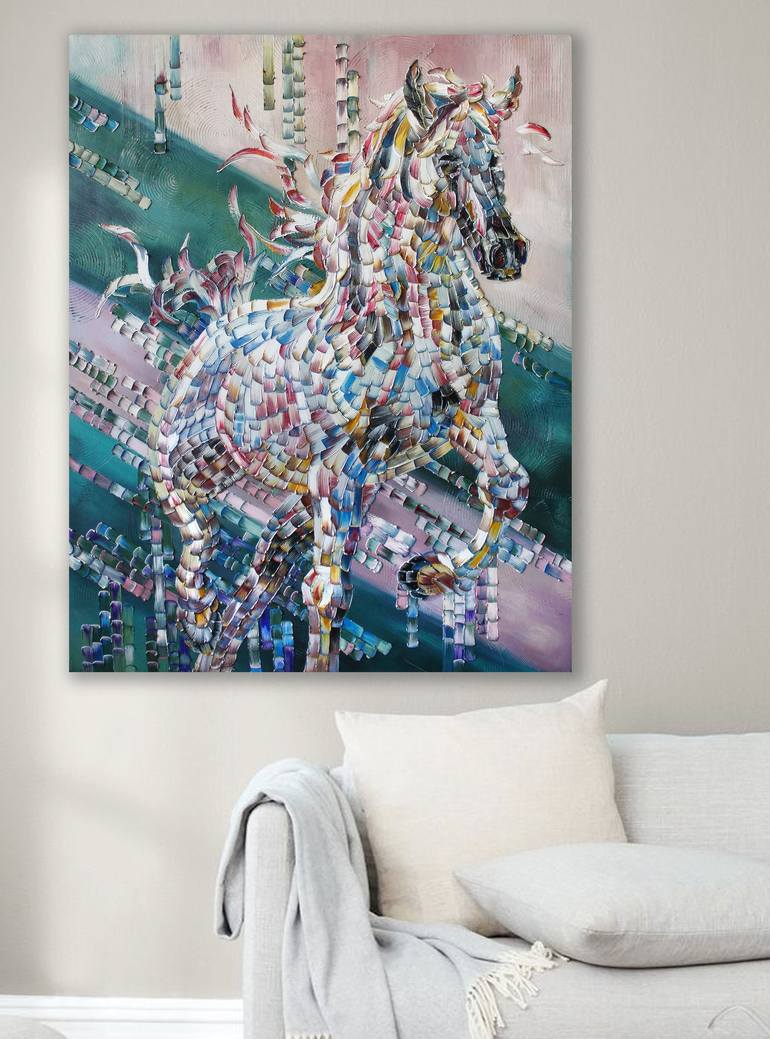 Original Modern Horse Painting by Yulia PTL