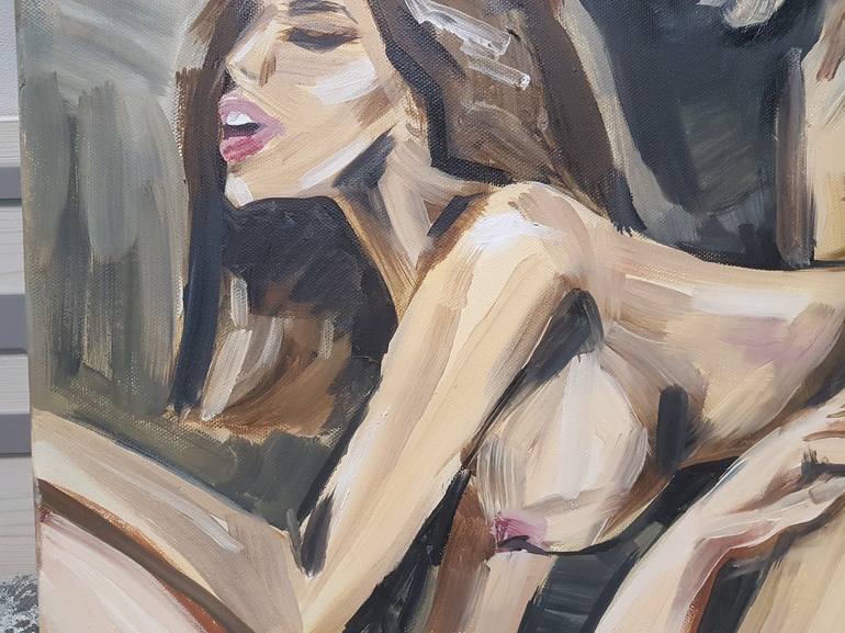 Original Erotic Painting by Olesia Zhalkovskaia