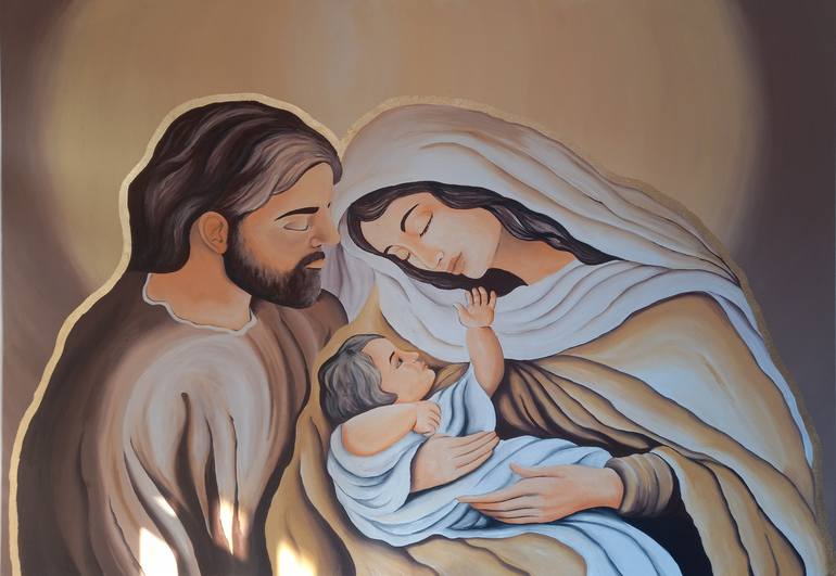 Original Figurative Religion Painting by Jorge Varon
