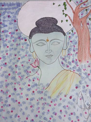 Print of Impressionism Religious Drawings by Anjali Jaiswal