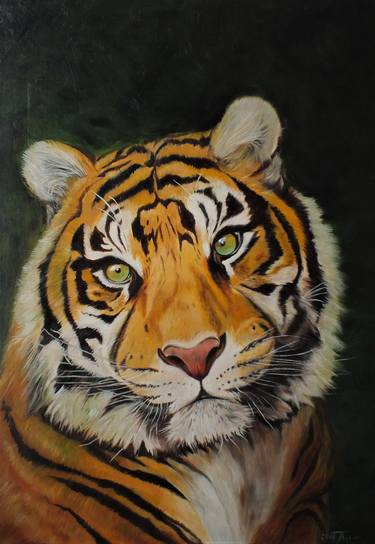 Original Realism Animal Painting by Evgenia Chernyshova