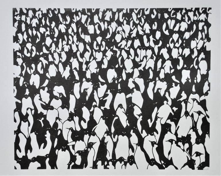 Penguins limited edition of 25 Printmaking by Paul Hannon Saatchi Art
