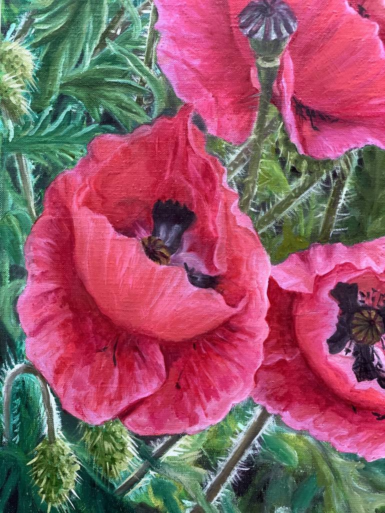 Original Floral Painting by Mariia Zasidkovych