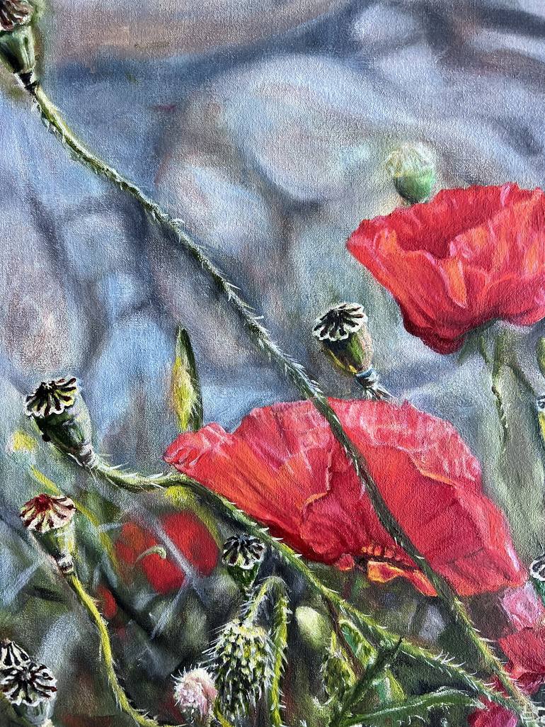Original Floral Painting by Mariia Zasidkovych