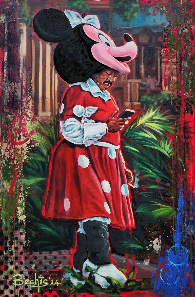 Original Pop CultureCelebrity Painting by Ettore Bechis  Pop Art Art on Canvas  Breaktime