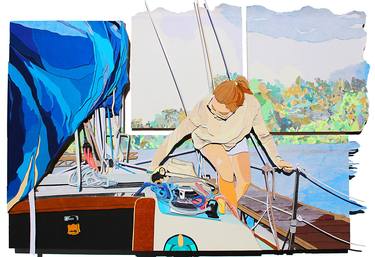 Print of Fine Art Sailboat Collage by YiSeon Jo