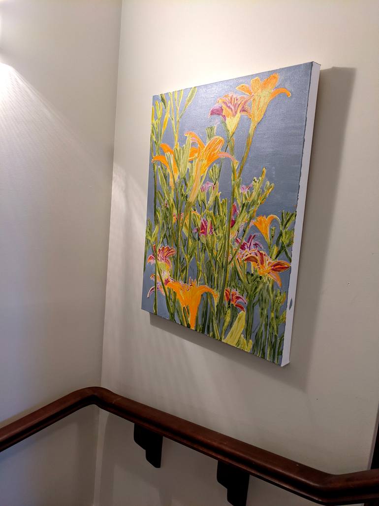 Original Art Deco Garden Painting by Jodie Willis