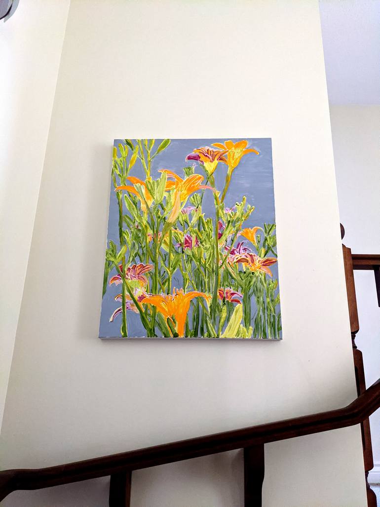 Original Art Deco Garden Painting by Jodie Willis