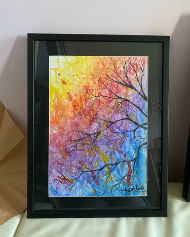 Original Abstract Seasons Paintings by Anzalna Bukhari