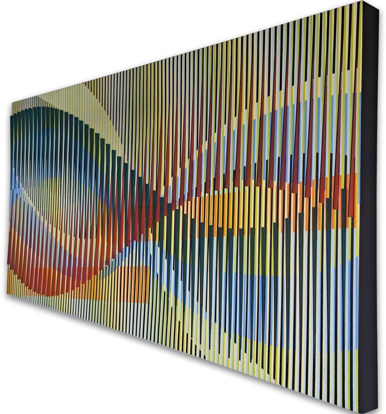 Original Kinetic Geometric Collage by Roberto Sayas