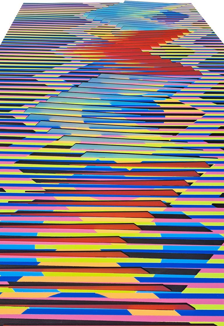 Original Art Deco Geometric Collage by Roberto Sayas