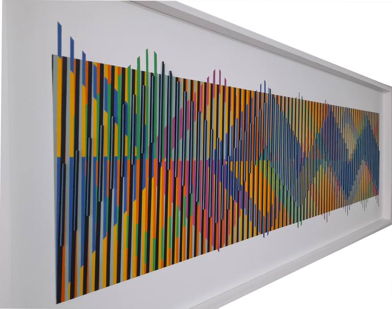 Original Conceptual Geometric Painting by Roberto Sayas