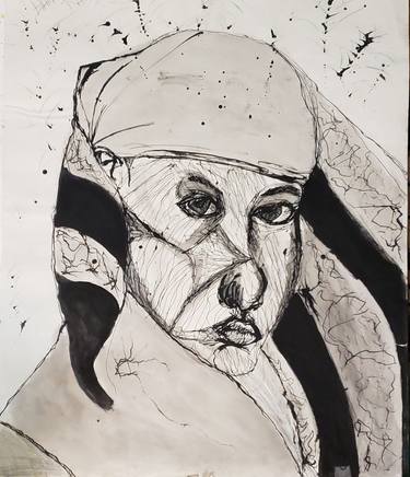 Original Portraiture Abstract Drawings by Jhean-Mychel H