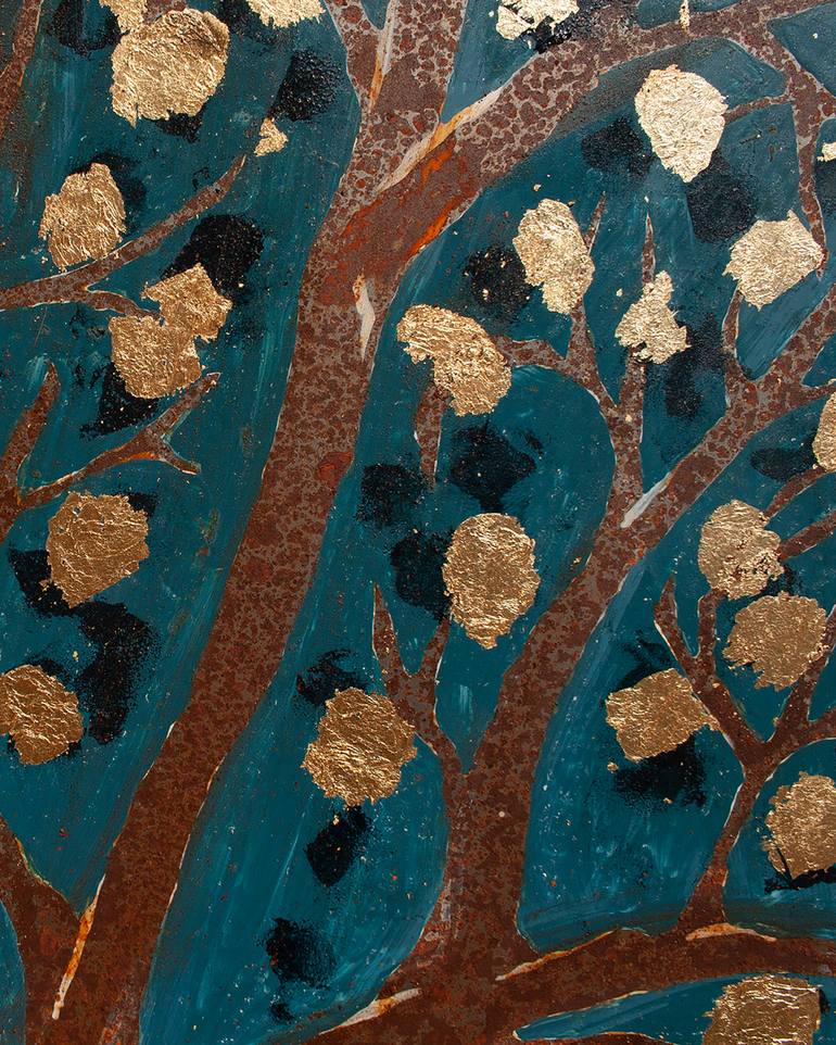 Original Art Deco Floral Painting by Davide Guccione
