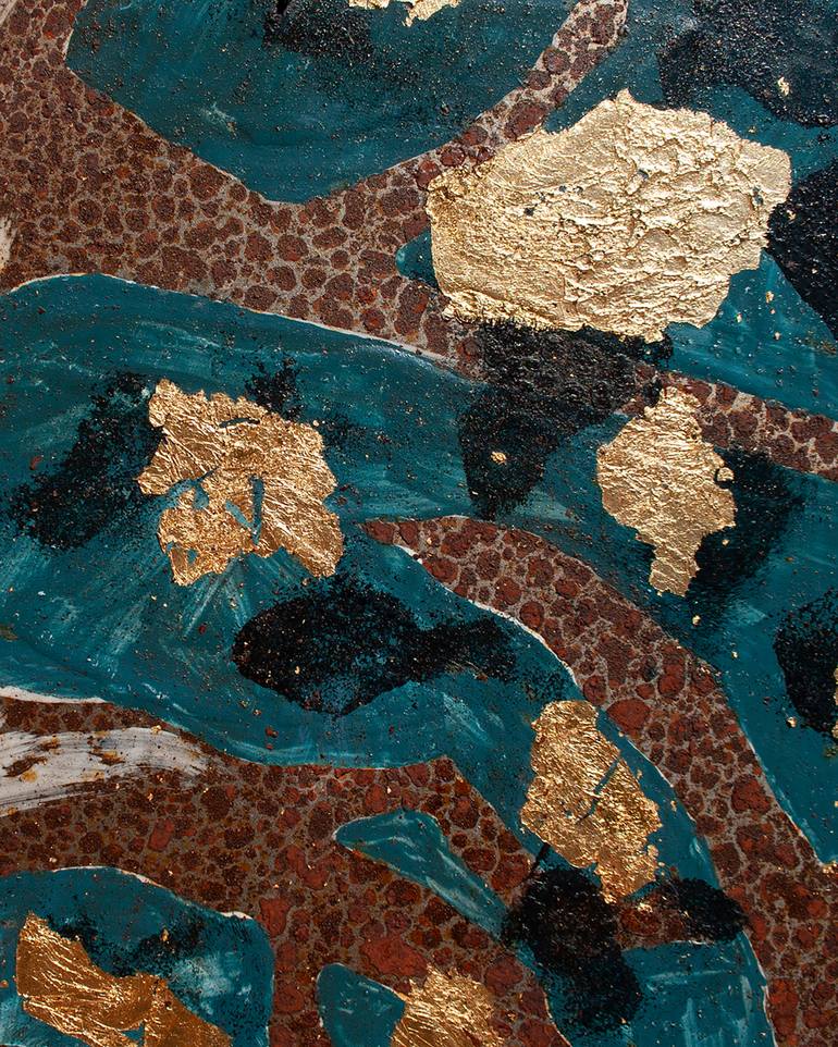 Original Art Deco Floral Painting by Davide Guccione