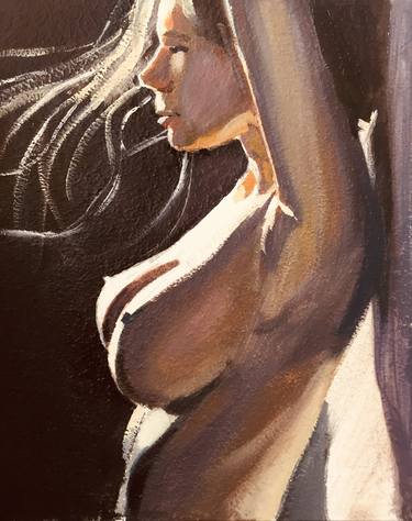 Original Pop Art Nude Painting by Oleg Dmitrenko