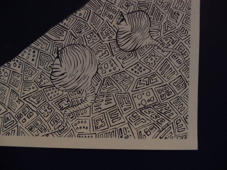 Original Conceptual Cities Drawing by Vladimir Komarica Müller