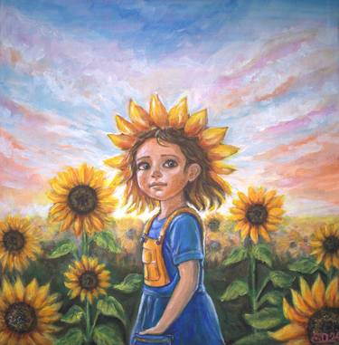 Sunflower girl thumb