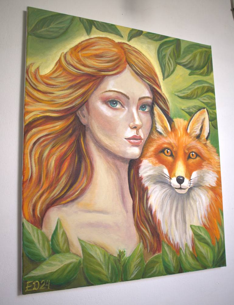 Original Expressionism Animal Painting by Elena Dunaeva