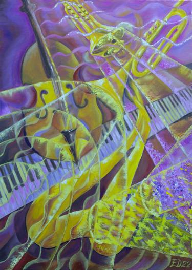 Print of Abstract Music Paintings by Elena Dunaeva