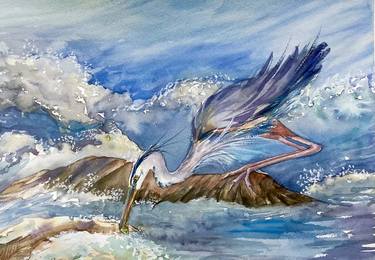 Print of Impressionism Seascape Paintings by Elizabeth Altin