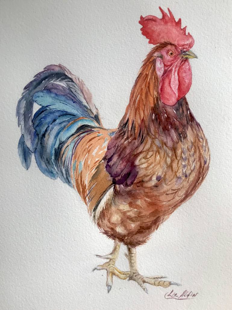 Original Illustration Animal Painting by Elizabeth Altin