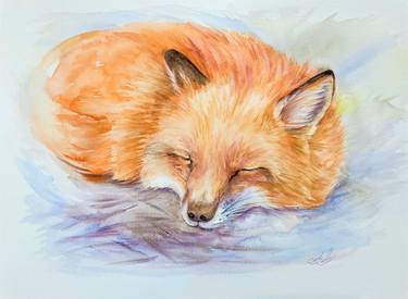Red Fox Watercolor by artist thumb