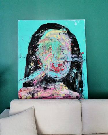 Original Abstract Expressionism Women Paintings by AURA ART GALLERY