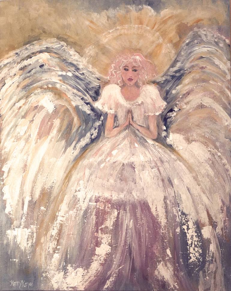 Praying Angel Painting by Kerry Kaye | Saatchi Art