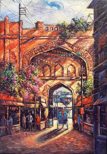 Original Impressionism Architecture Painting by Sadek Ahmed